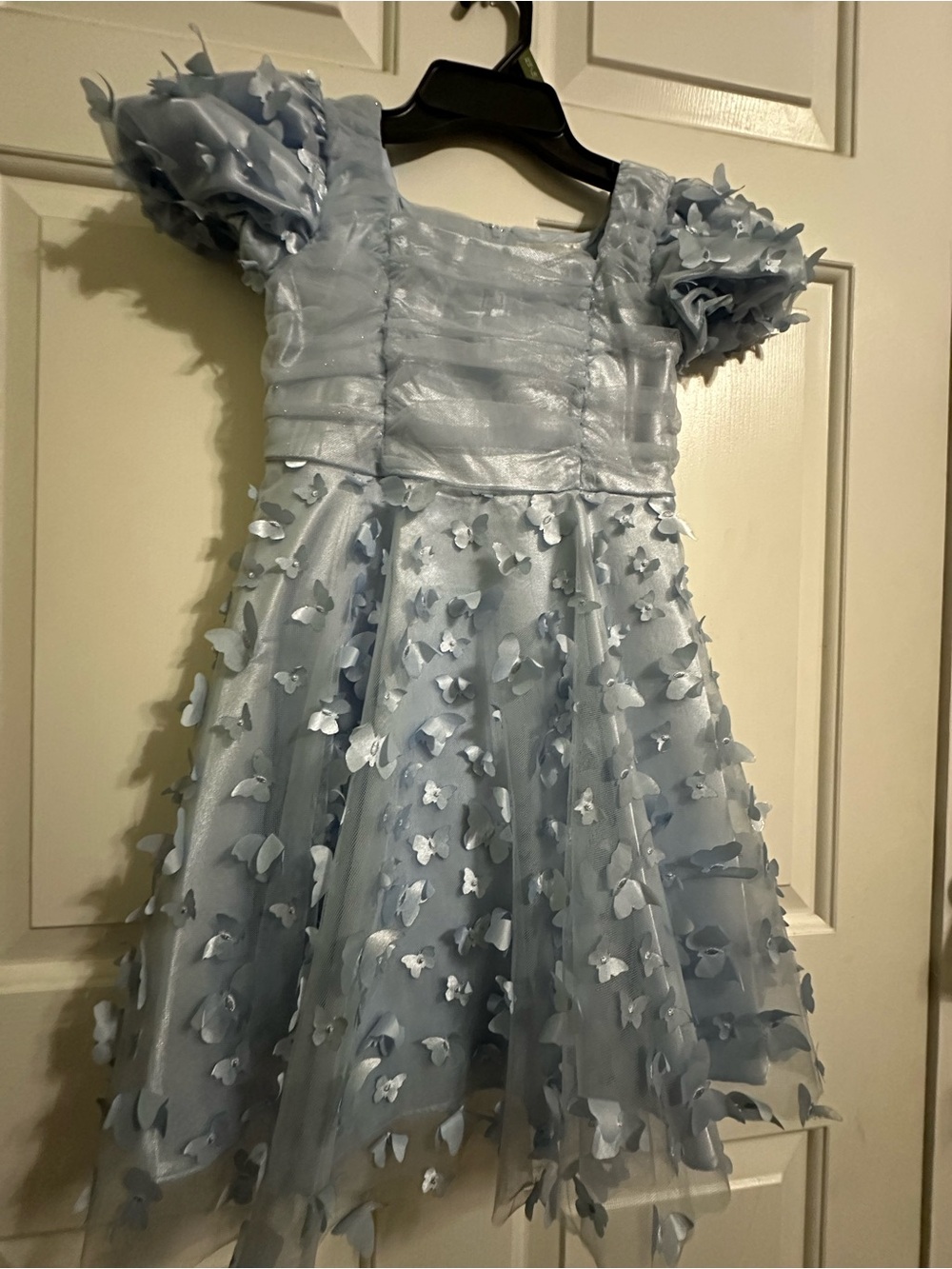 Lipsy Pale Blue 3D Butterfly Appliqué Party Dress
